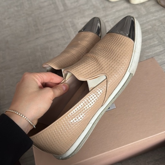 Miu miu leather slip ons cream - Picture 3 of 5